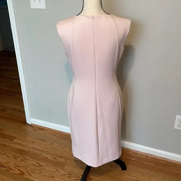 Calvin Klein Blush Pink stretch Comfort Dress 10. Beautiful well made dress - Picture 4 of 7